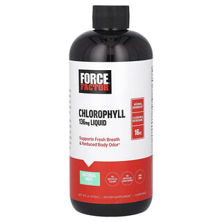 Force Factor, Liquide de chlorophylle, Menthe naturelle, 136 mg, 473 ml (136 mg pour 2 c. à s.)