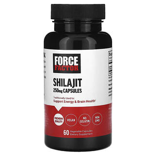 Force Factor, Shilajit, 250 mg, 60 Cápsulas Vegetais