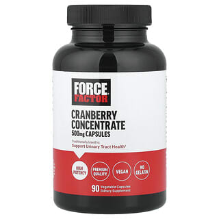Force Factor, Cranberry Concentrate, 500 mg, 90 Kapsul Sayuran