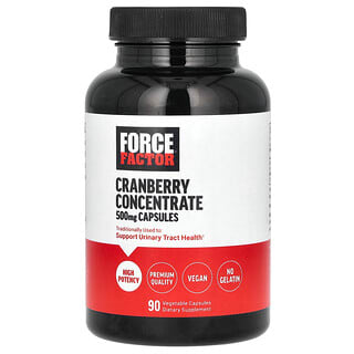 Force Factor, Cranberry Concentrate, Cranberry-Konzentrat, 500 mg, 90 pflanzliche Kapseln