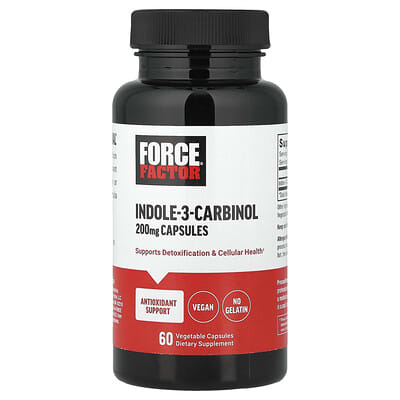 Force Factor, Idole-3-Carbinol, 200 mg, 60 Vegetable Capsules