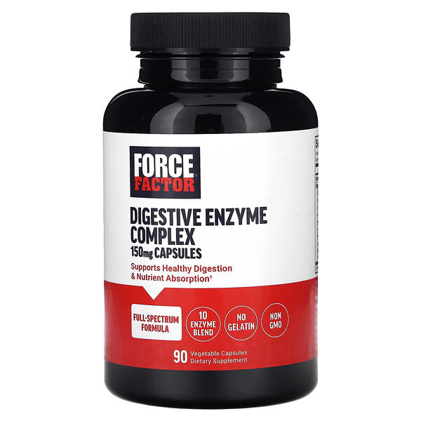 Force Factor, Digestive Enzyme Complex, 150 mg, 90 Vegetable Capsules
