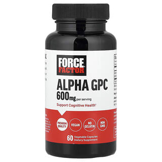 Force Factor, Alpha GPC, 600 mg, 60 Vegetable Capsules (300 mg per Capsule)