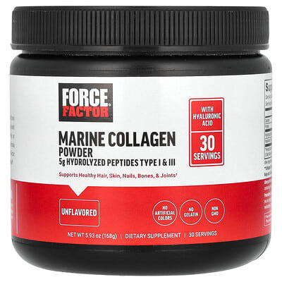 Force Factor, Marine Collagen Protein Powder, Original, 5.93 oz (168 g)