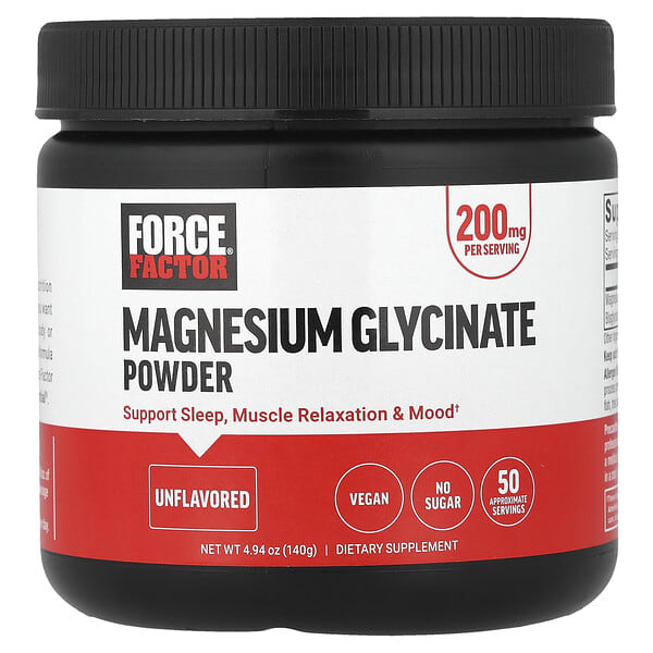 Force Factor, 글리신마그네슘 분말, 무맛, 140g(4.94oz)