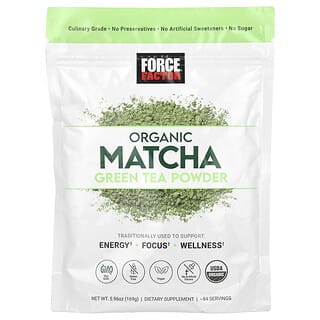 Force Factor, Organic Matcha Green Tea Powder, Bio-Matcha-Grüner-Tee-Pulver, 169 g (5,96 oz.)