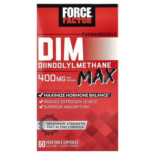 Force Factor, Fundamentals, DIM Max, 60 вегетарианских капсул