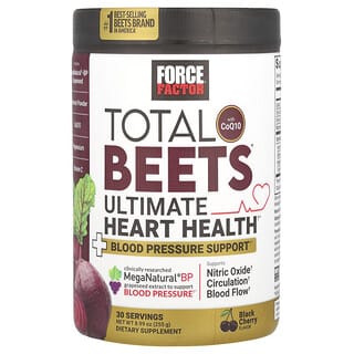 Force Factor, Salud cardíaca máxima, Total Beets®, Cereza negra, 255 g (8,99 oz)