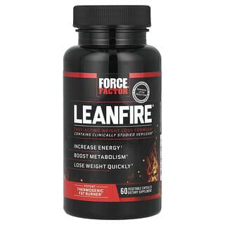 Force Factor, LeanFire®, 60 Cápsulas Vegetais