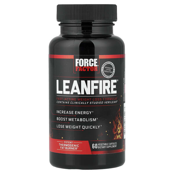 Force Factor, LeanFire®, 60 rostlinných kapslí