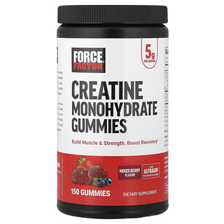 Force Factor, Gomitas con monohidrato de creatina, Bayas mixtas, 150 gomitas