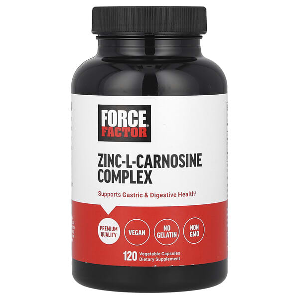 Force Factor, L-肌肽鋅復合物，120 粒素食膠囊