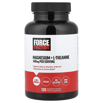 Force Factor, Magnesium + L-Theanine, 120 Vegetarian Capsules