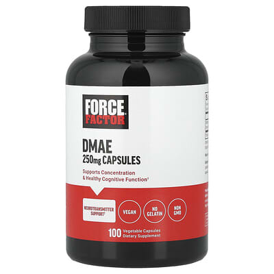 Force Factor, DMAE, 250 mg, 100 Vegetable Capsules