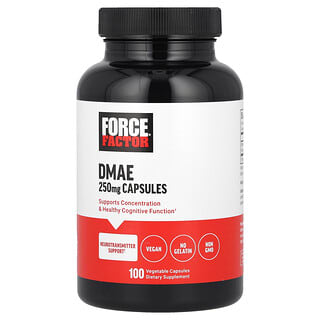 Force Factor, DMAE, 250 mg, 100 Cápsulas Vegetais