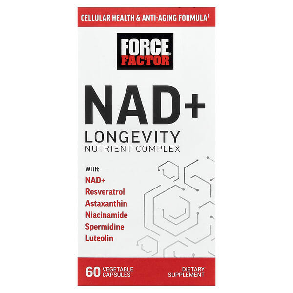 Force Factor NAD+ Longevity Nutrient Complex, 60 Vegetable Capsules