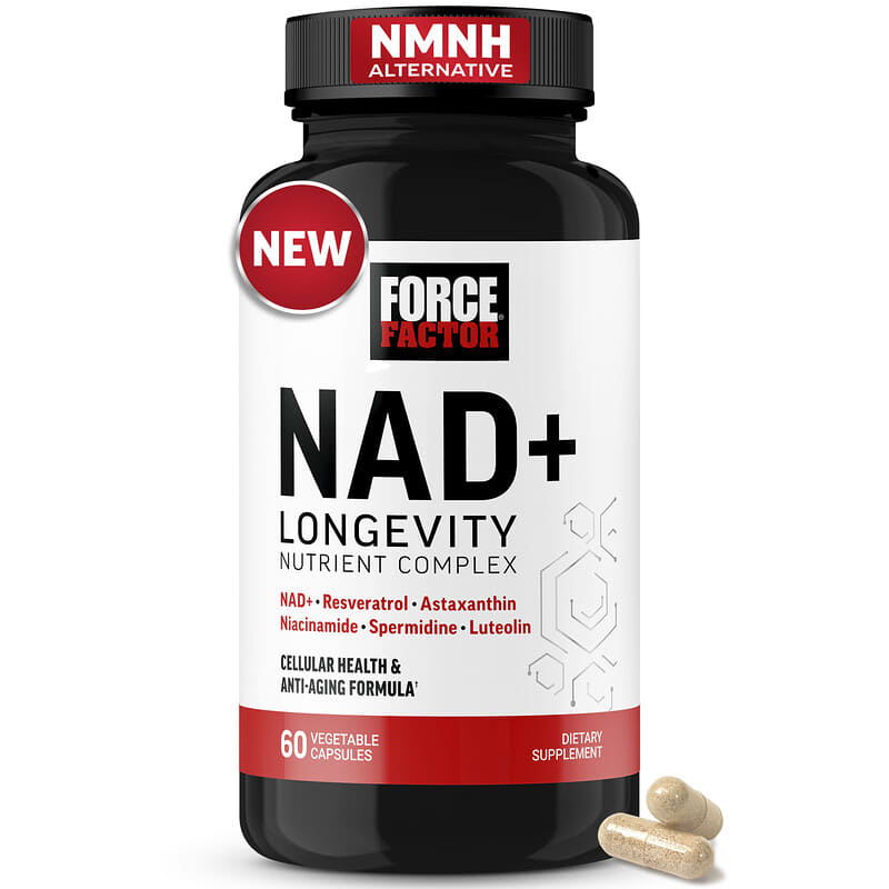 glutathione force alternative Reduced NAD+ Longevity Nutrient Complex, 60