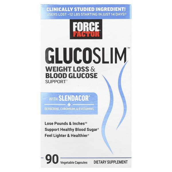 Glucoslim™, Weight Loss & Blood Glucose Support, 90 Vegetable Capsules