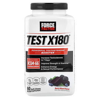 فورس فاكتور‏, Test X180® ، Berry Blast ، 60 قطعة قابلة للمضغ