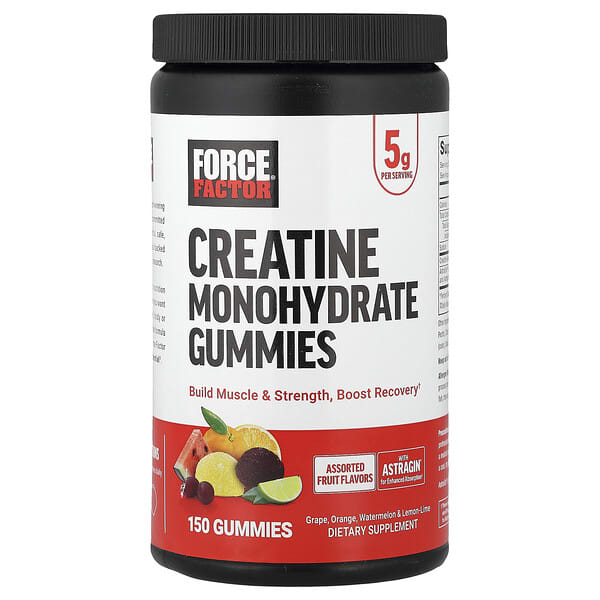 Creatine Monohydrate Gummies, Assorted Fruit, 150 Gummies