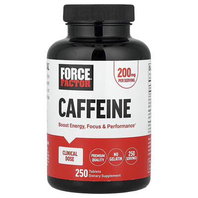 Force Factor, Caffeine Extract, 200 mg, 250 Tablets
