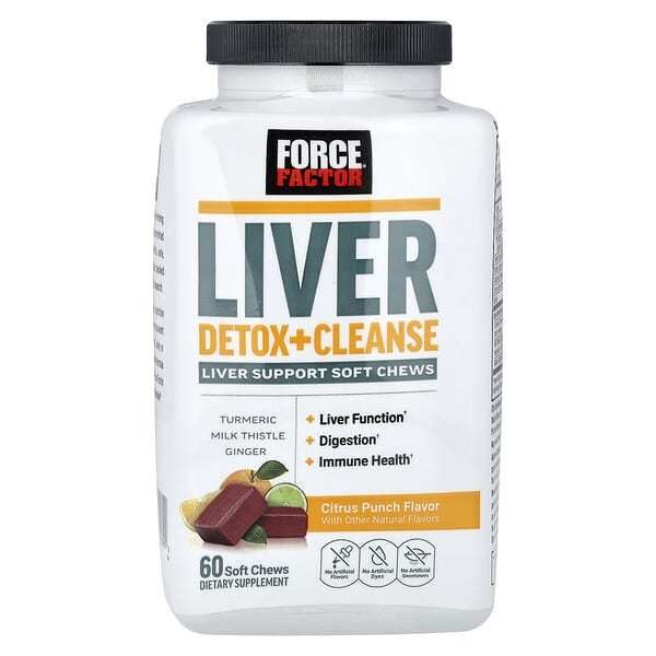 Liver Detox + Cleanse, Citrus Punch, 60 Soft Chews