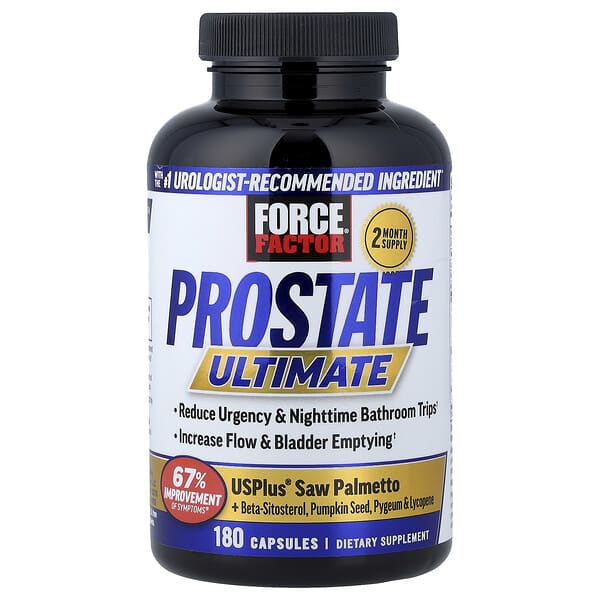 Force Factor, Suplemento para la próstata, 180 cápsulas
