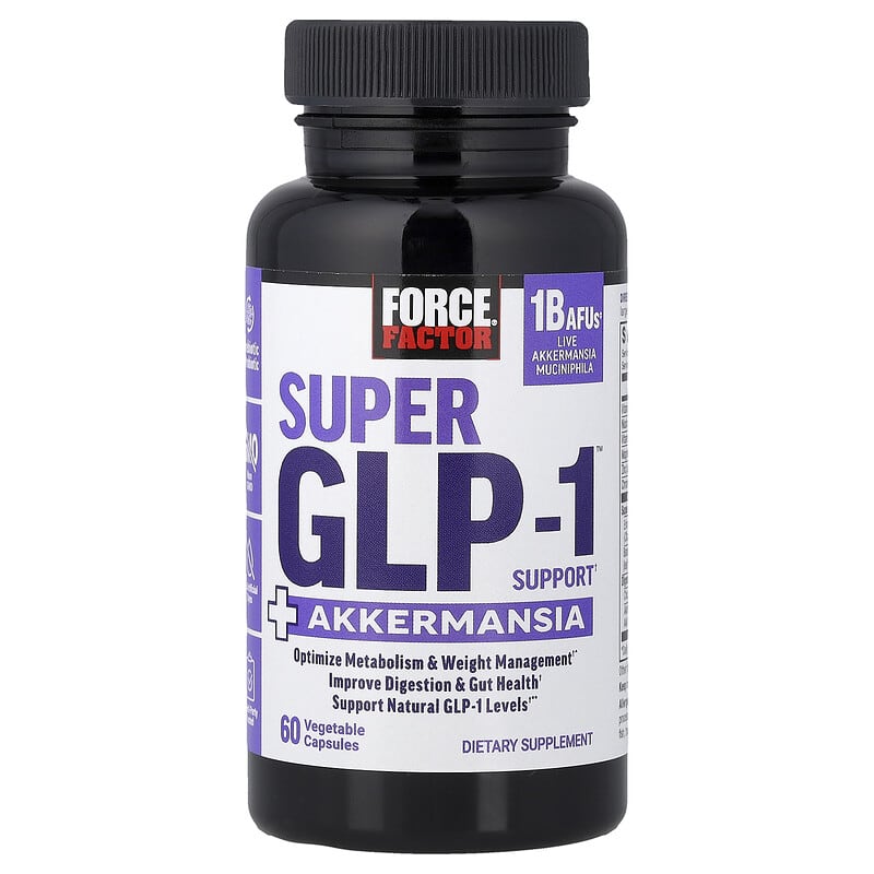 Super GLP-1™ Support + Akkermansia, 60 Vegetable Capsules