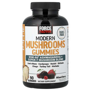 Force Factor, Modern Mushrooms® Gummies, Mixed Berry, 90 Gummies