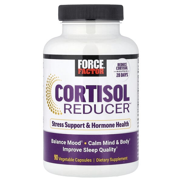 فورس فاكتور‏, Cortisol Reducer ™ ، 90 كبسولة نباتية