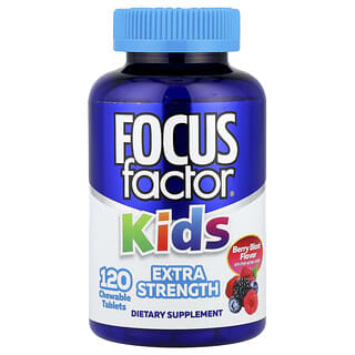 Focus Factor, Çocuklar, Ekstra Güçlü, Berry Blast, 120 Çiğnenebilir Tablet