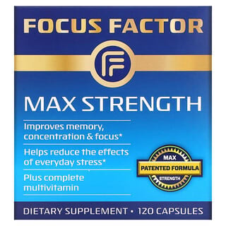 Focus Factor, Max Strength, 120 Capsules