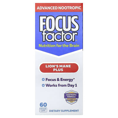 Focus Factor, Lion's Mane Plus, 60 Veg Caps