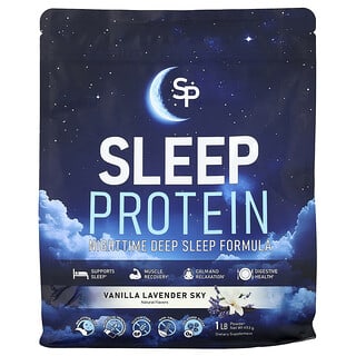 Sleep Protein, Nighttime Deep Sleep Formula, Vanilla Lavender Sky, 1 lb (453 g)