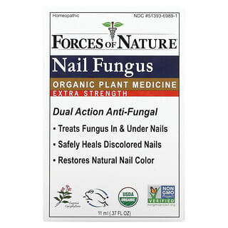 Forces of Nature, средство от грибка ногтей, органическое растительное средство, повышенная сила действия, 11 мл (0,37 жидк. унции)