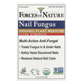 Forces of Nature, Ciuperca unghiilor, medicament organic din plante, extra puternic, 0,37 fl oz (11 ml)