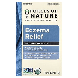 Forces of Nature, Eczema, Organic Plant Medicine, 0.37 fl oz (11 ml)