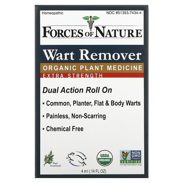 Forces of Nature, Wart Remover ローラーボール エキストラ強度 4ml（0.14オンス）