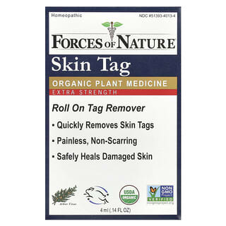 Forces of Nature, Roll-on Skin Tag, Médecine végétale biologique, Extrapuissant, 4 ml