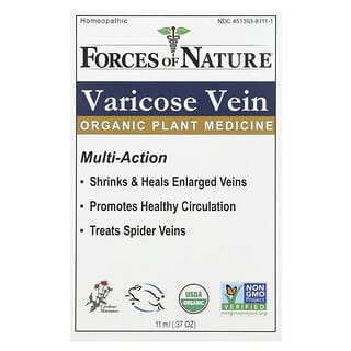 Forces of Nature, Varicose Vein, Organic Plant Medicine, Varikosevene, Bio-Pflanzenmedizin, 11 ml (0,37 oz.)