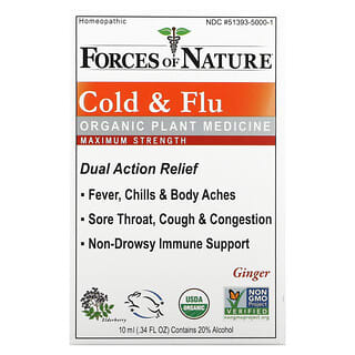 Forces of Nature, Gripe e Resfriado, Medicamento Orgânico, ImmuneDrops, Concentração Máxima, 10 ml (0,34 oz)