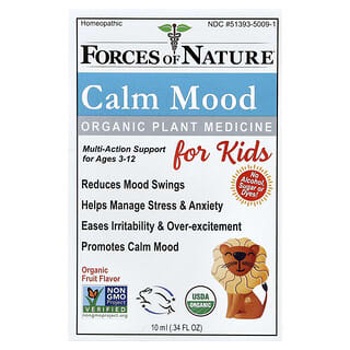 Forces of Nature, Kids, Calm Mood, For Ages 3-12, Fruit Flavor, 0.34 fl oz (10 ml)