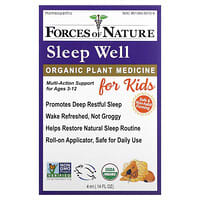 Forces of Nature, Sleep Well Organic Plant Medicine, For Kids, 0.14 fl oz (4 ml)