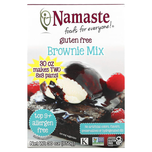 Namaste, 브라우니 믹스, 글루텐 없음, 30 온스 (850g)