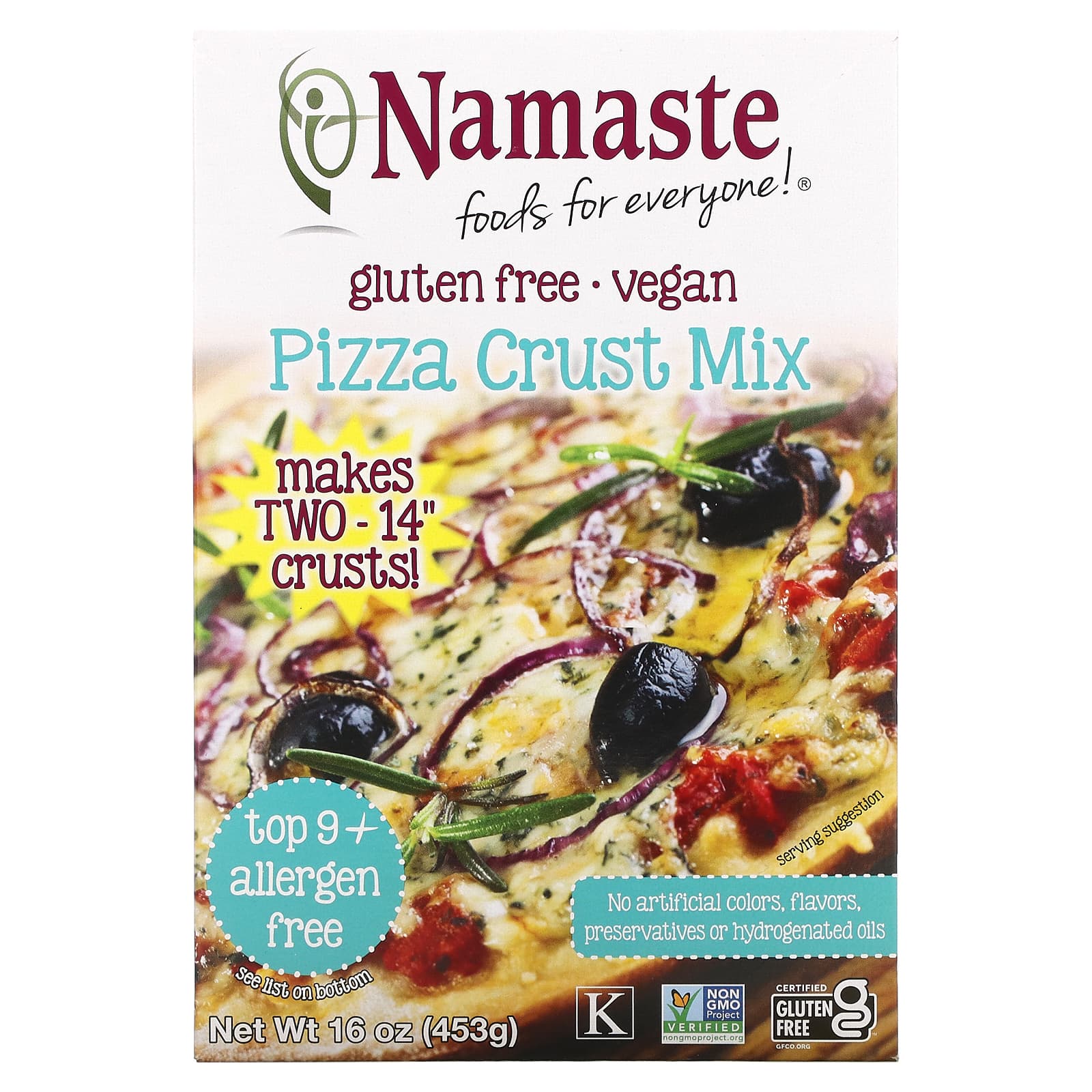 Namaste ピザクラスト グルテンフリー 16 オンス 454 G