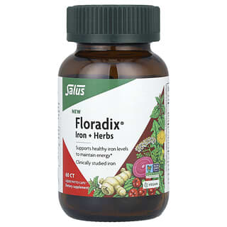 فلوراديكس‏, Floradix® Iron + Herbs, 60 Liquid Phyto-Caps