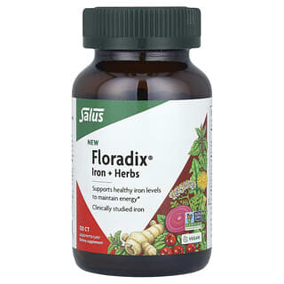 Floradix® 铁 + 草本，120 粒液体植物胶囊