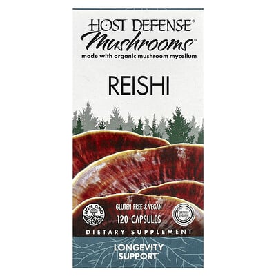 Host Defense, Mushrooms™, Reishi, 120 Capsules
