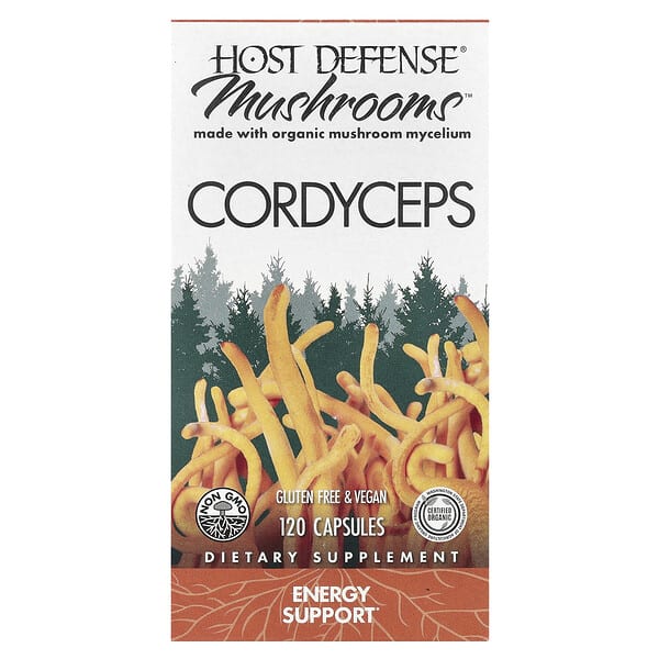 Host Defense, Mushrooms™, 동충하초, 캡슐 120정(캡슐당 0.5g)