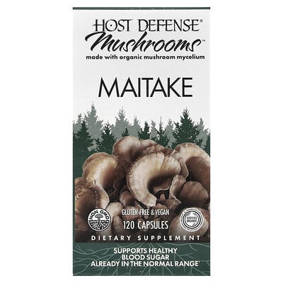 Host Defense, Mushroom™, Maitake, 120 Capsules (0.5 g per capsule)